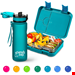  ظرف غذا اسنک کودک و قمقمه کلارشتاین آلمان Klarstein schmatzfatz Frühstücksset, Trinkflasche, Lunchbox Petrol