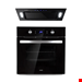  فر توکار 64 لیتری و هود آشپزخانه کلارشتاین آلمان Klarstein Gusteau Hektor Einbau-Set Backofen Unterbau-Haube