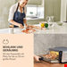  فر پیتزا سرخ کن 10 لیتری کلارشتاین آلمان Klarstein Vita-Crisp Heißluftfritteuse Silber 