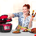  سرخ کن هوای گرم جوجه گردان دار 9 لیتری کلارشتاین آلمان Klarstein VitAir Turbo Heißluftfritteuse 1400 watt 9 Ltr Rot