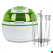  سرخ کن هوای گرم جوجه گردان دار 9 لیتری کلارشتاین آلمان Klarstein VitAir Set Heißluftfritteuse Drehspießrotator Zubehör 1400 watt 9  Grün