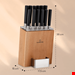  ست چاقو آشپزخانه 13 پارچه کلارشتاین آلمان Klarstein Kitano XL 13tlg. Messer-Set mit Block Messerblock Eiche