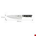  چاقو آشپزخانه 34.3 سانتیمتری کلارشتاین آلمان Klarstein Alpha-Royal Japanese Serie 8 Chefkochmesser Messer Schwarz