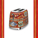  توستر اسمگ دولچه اند گابانا ایتالیا Smeg TSF01PGEU 2-Scheiben-Toaster Dolce Gabbana