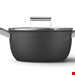  قابلمه اسمگ ایتالیا Smeg CKFC2411 Schmortopf 24 cm inkl. Glasdeckel im 50er Jahre Design