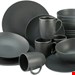 سرویس غذاخوری سرامیک 20 پارچه 4 نفره کراتیبل CreaTable Kombiservice Soft Touch Black (20-tlg), Steinzeug, seidenmatte Glasur