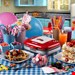  وافل ساز آریته ایتالیا Ariete Waffle Maker Party 1973 red