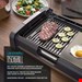  گریل باربیکیو آرندو آلمان Arendo Tischgrill- Gourmet Tischgrill mit Glasabdeckung Elektrogrill 1650W