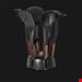  ست کفگیر ملاقه 7 پارچه برلینگر هاوس مجارستان  Berlinger Haus Cooking Utensils BH/6229 Ebony Rosewood Collection