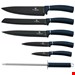  ست چاقو آشپزخانه 7 پارچه برلینگر هاوس مجارستان BERLINGER HAUS 7-PIECE KNIFE SET / STAND  BH-2526 AQUAMARINE