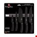  ست چاقو آشپزخانه 6 پارچه برلینگر هاوس مجارستان BERLINGER HAUS 6-PIECE KNIFE SET  BH/2536 BLACK SILVER COLLECTION