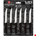  ست چاقو استیک آشپزخانه 6 پارچه برلینگر هاوس مجارستان BERLINGER HAUS STEAK KNIFE SET  BH-2787 BLACK SILVER COLLECTION