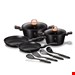  سرویس قابلمه ماهیتابه کفگیر ملاقه 10 پارچه برلینگر هاوس مجارستان BerlingerHaus 10-PIECE COOKWARE SET BERLINGER HAUS BH/6149 BLACK ROSE COLLECTION