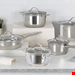  سرویس قابلمه ماهیتابه 10پارچه سوتین برلینگر هاوس مجارستان BerlingerHaus10-PIECE COOKWARE SET BH 6660 SILVER JEWELLERY COLLECTION