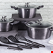  سرویس قابلمه کفگیر ملاقه 10 پارچه برلینگر هاوس مجارستان BerlingerHaus10-PIECE COOKWARE SET BH 6919 METALLIC LINE CARBON PRO EDITION