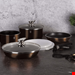  سرویس قابلمه ماهیتابه 9 پارچه برلینگر هاوس مجارستان BerlingerHaus 9-PIECE COOKWARE SET BH 7041 METALLIC LINE SHINY BLACK EDITION