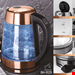  کتری برقی برلینگر هاوس مجارستان BERLINGER HAUS GLASS KETTLE  BH-9129 ROSE GOLD COLLECTION