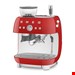  قهوه ساز اسپرسو ساز آسیاب دار اسمگ ایتالیا Smeg Espresso manuele koffiemachineu EGF03RDEU