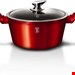  سرویس قابلمه 15 پارچه بورگوندی فلزی برلینگر هاوس مجارستان BerlingerHaus Metallic Burgundy Kochgeschirr-Set 15-teilig