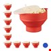  پاپ کورن ساز 10 عددی سیلیکون برای مایکروویو ریلکس دیز relaxdays Popcornmaschine 10 x Popcorn Maker Silikon rot