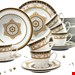 سرویس غذاخوری چینی 30 پارچه 6 نفره کراتیبل CreaTable Kombiservice Majestosa (30-tlg), Porzellan, Dekor schwarz abgesetzt