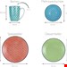  سرویس غذاخوری سرامیک 16 پارچه 4 نفره کراتیبل CreaTable Mediterran Kombiservice 16-teilig