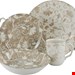 سرویس غذاخوری سفالی 16 پارچه 4 نفره کراتیبل CreaTable Kombiservice Damask 16-tlg. beige-weiß