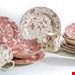  سرویس غذاخوری سفالی 16 پارچه 4 نفره کراتیبل CreaTable Kombiservice Damask 16-tlg.Red -weiß