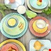  سرویس غذاخوری سرامیک 16 پارچه 4 نفره کراتیبل CreaTable Mediterran Kombiservice 16-teilig