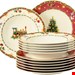  سرویس غذاخوری چینی 12 پارچه 6 نفره کریسمس سلتمن ویدن آلمان Seltmann Weiden Marieluise Tafelservice Weihnachtsnostalgie (12 tlg.)
