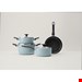  سرویس قابلمه ماهیتابه 7 پارچه برگهف بلژیک Berghoff Kochgeschirr-Set 7-tlg. Slate - Leo