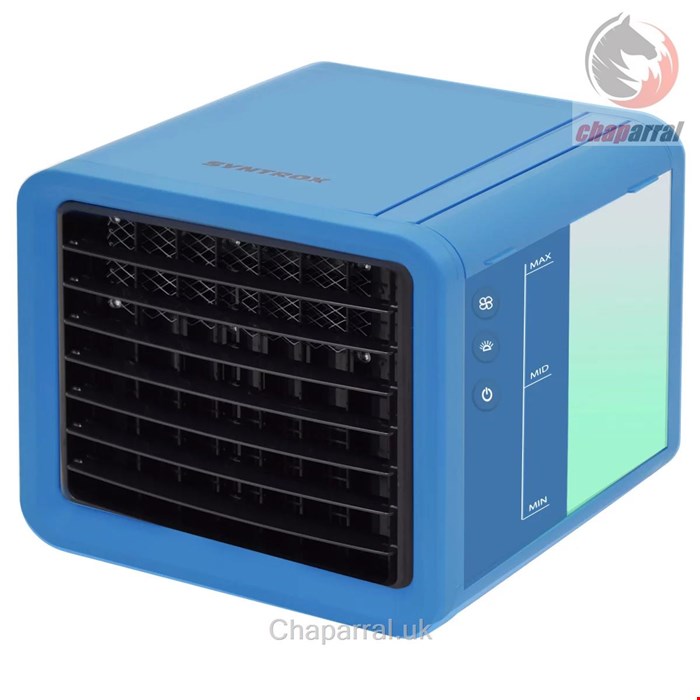 کولر آبی رطوبت ساز سینتروکس آلمان Syntrox 4in1 Mini Luftkühler in 3 verschiedenen Farben A Ware Modell  Blue White