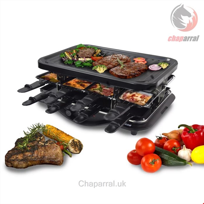 گریل راکلت پز سینتروکس آلمان Syntrox Germany Raclette Grill Lausanne mit 16 Pfännchen