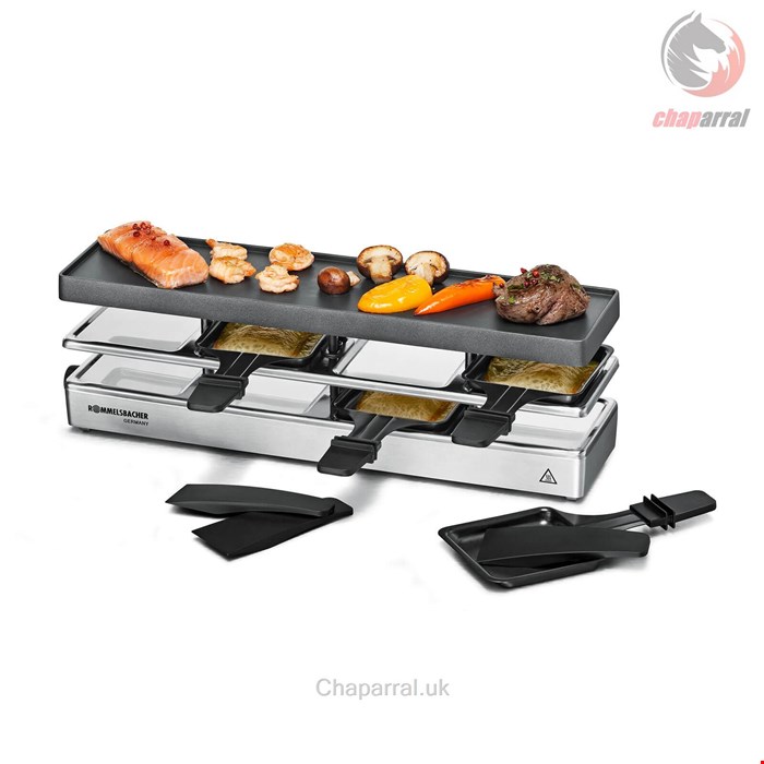 گریل باربیکیو روملزباخر آلمان Raclettes Rommelsbacher RC 800 Raclettegrill Aluminium