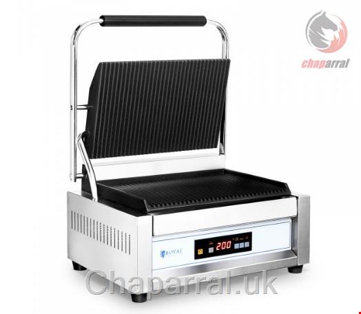 دستگاه گریل تماسی صنعتی رویال کترینگ آلمان Royal Catering Kontaktgrill große Platte geriffelt 2200W (RC-C301)