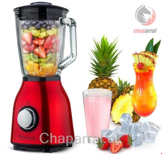 مخلوط کن اسموتی ساز توربوترونیک TurboTronic by Z-Line Standmixer mit 1,5 L Glasbehälter und 6 Edelstahl-Klingen, 1400 W rot S0S1E0FE908P2