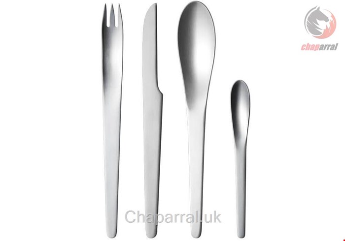 سرویس قاشق چنگال 16 پارچه جورج جنس دانمارک Georg Jensen Arne Jacobsen Besteck-Set 16-teilig