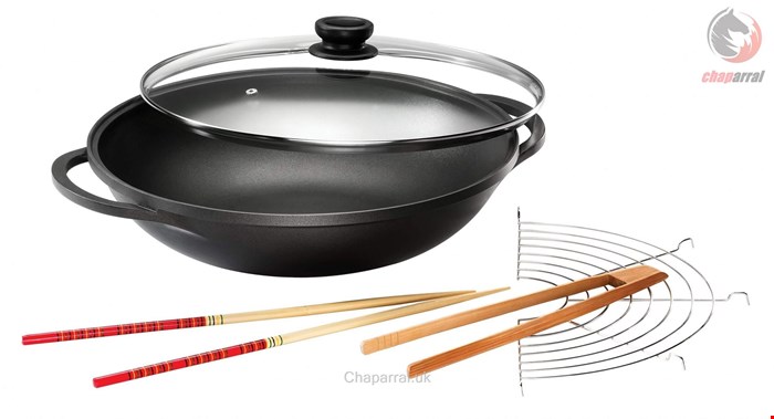 ماهیتابه چدنی کرشر آلمان Karcher Wok Aluguss 36 cm