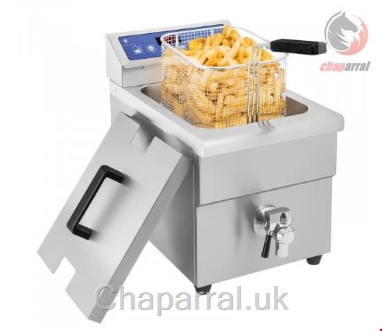 دستگاه سرخ کن برقی 1 لگن رومیزی شیردار رویال کترینگ آلمان Royal Catering RCIF-10EB