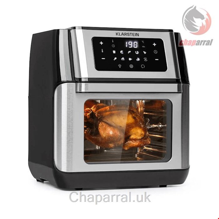 سرخ کن هوای گرم جوجه گردان دار 10 لیتری کلارشتاین آلمان Klarstein AeroVital Fry Heißluftfritteuse Schwarz 1500 watt