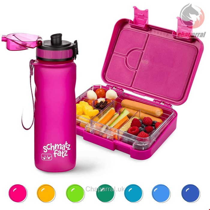ظرف غذا اسنک کودک و قمقمه کلارشتاین آلمان Klarstein schmatzfatz Frühstücksset, Trinkflasche, Lunchbox Violett