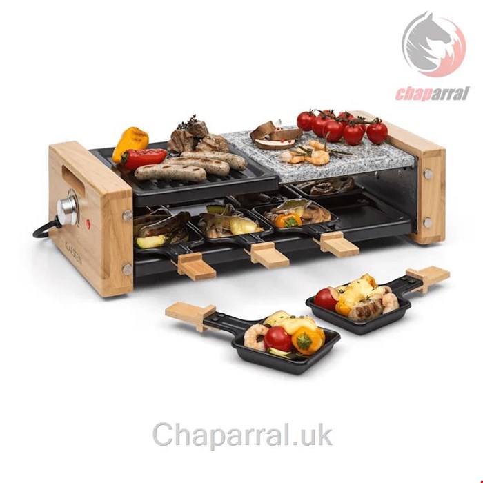 گریل راکلت پز برقی کلارشتاین آلمان Klarstein Chateaubriand Nouvo Raclette-Grill Raclettegrill Schwarz 1200 watt