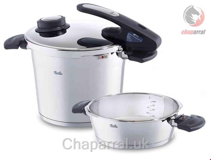 زودپز 6 لیتری فیسلر آلمان Fissler Wischen vitavit edition design Schnellkochtopf-Set 22 cm mit Einsatzgarnitur