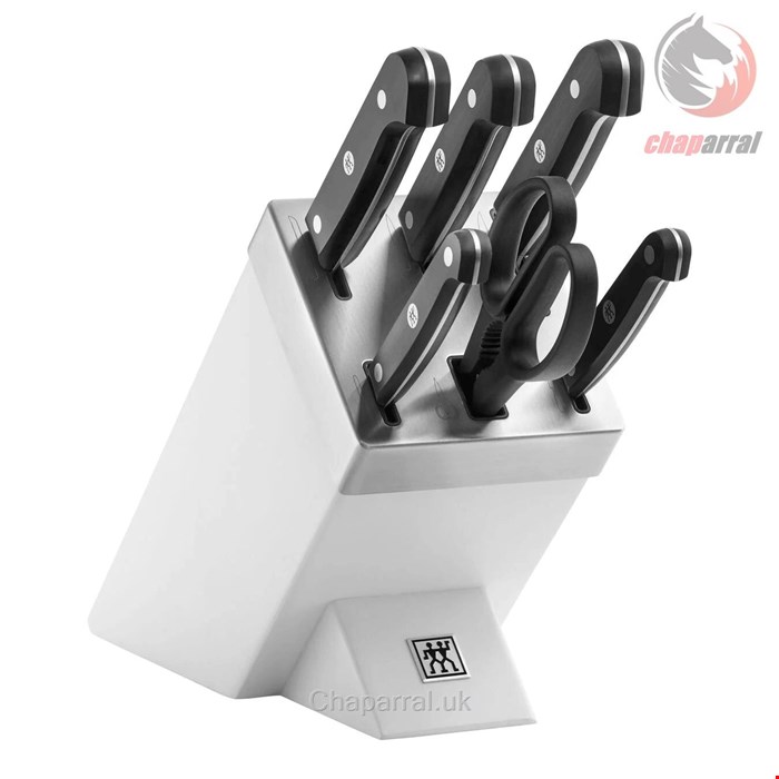 ست چاقو آشپزخانه 7 پارچه زولینگ آلمان ZWILLING GOURMET SELBSTSCHÄRFENDER MESSERBLOCK 7-TLG- WEIS