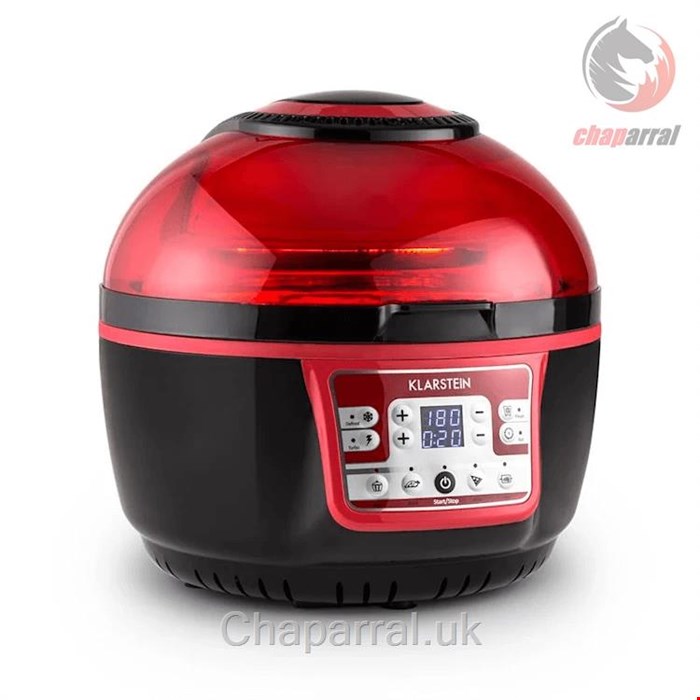 سرخ کن هوای گرم جوجه گردان دار 9 لیتری کلارشتاین آلمان Klarstein VitAir Turbo Heißluftfritteuse 1400 watt 9 Ltr Rot