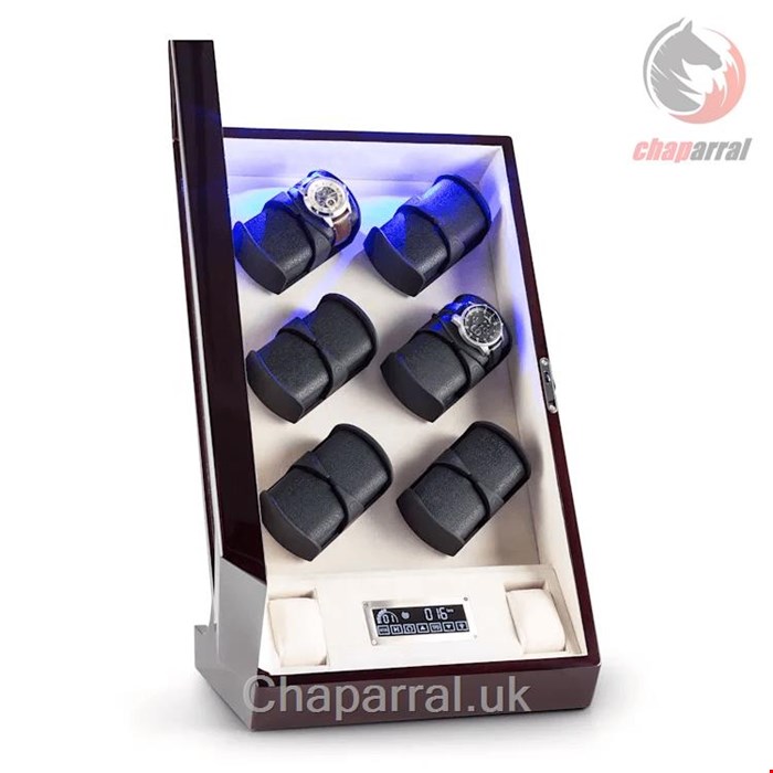 جعبه ساعت مچی و نگهدارنده شارژ اتوماتیک کلارشتاین آلمان Klarstein Klingenthal Uhrenbeweger Mahagoni 