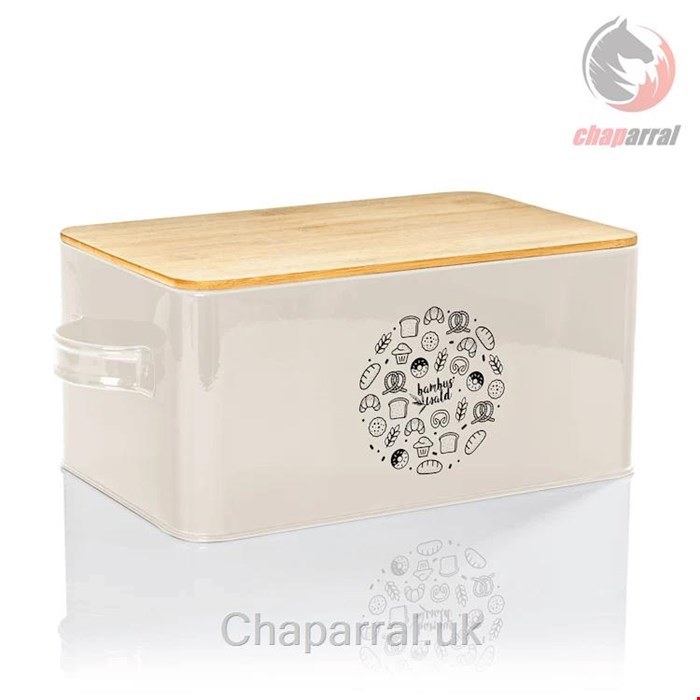 ظرف نان فلزی درب چوبی کلارشتاین آلمان Klarstein Gistad Brotbox Brotkasten Beige