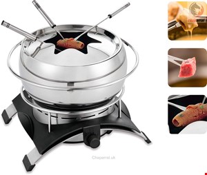 فوندو ساز نوویس سوئیس NOVIS Elektro-Fondue FONDUE INOX 6014.21.1, 1 Fonduegabeln, 0,7 l