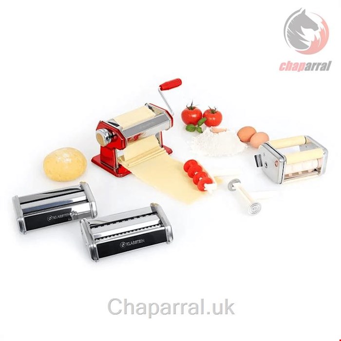 دستگاه پاستا ساز دستی کلارشتاین آلمان Klarstein Siena Argentea Maker Nudelmaschine Rot Nudelmaschine