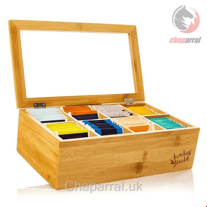 جعبه تی بگ پذیرایی کلارشتاین آلمان Klarstein Teebox Teekasten Bambus 8